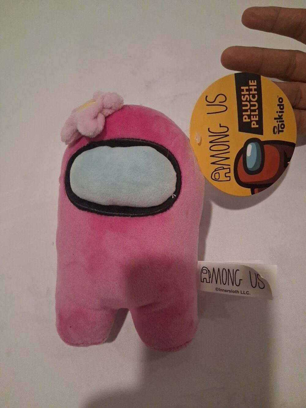 Toikido Among Us Pink Crewmate Plush 12" Stuffed Toy Flower Hat Official NWT